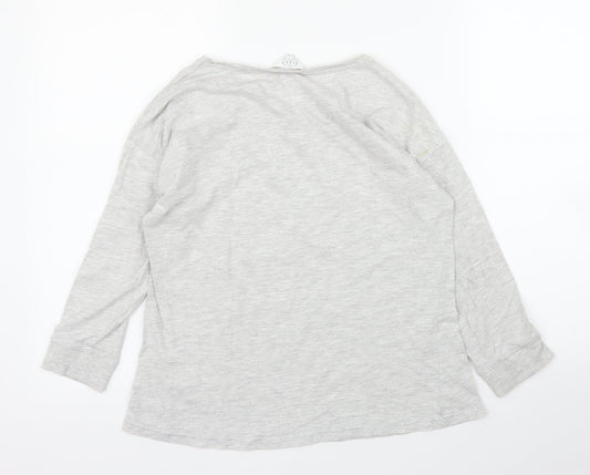 Debenhams Womens Grey   Basic T-Shirt Size 8  - PJ top