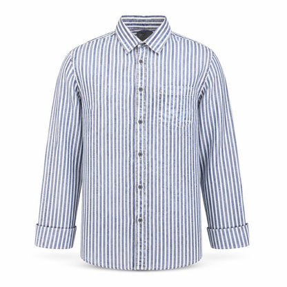 Mens UK Size L Zara Blue  Button-Up 3/4 Sleeve Casual Shirt