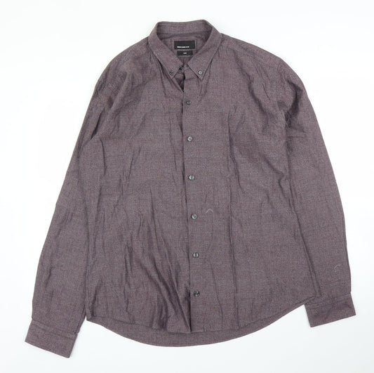 Remus Uomo Mens Purple    Button-Up Size L