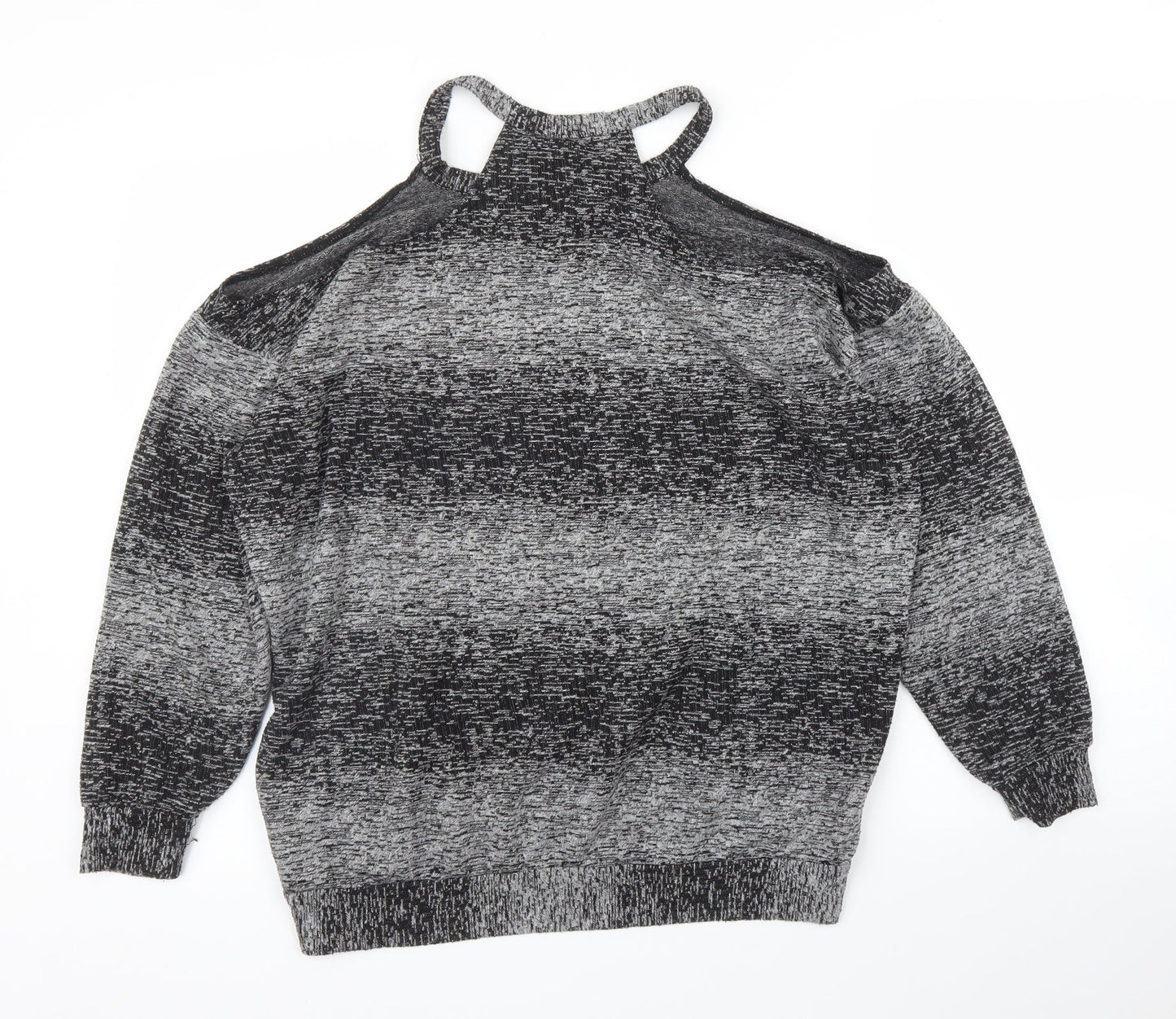 Womens UK Size S Sparkle & Fade Grey Pullover Jumper