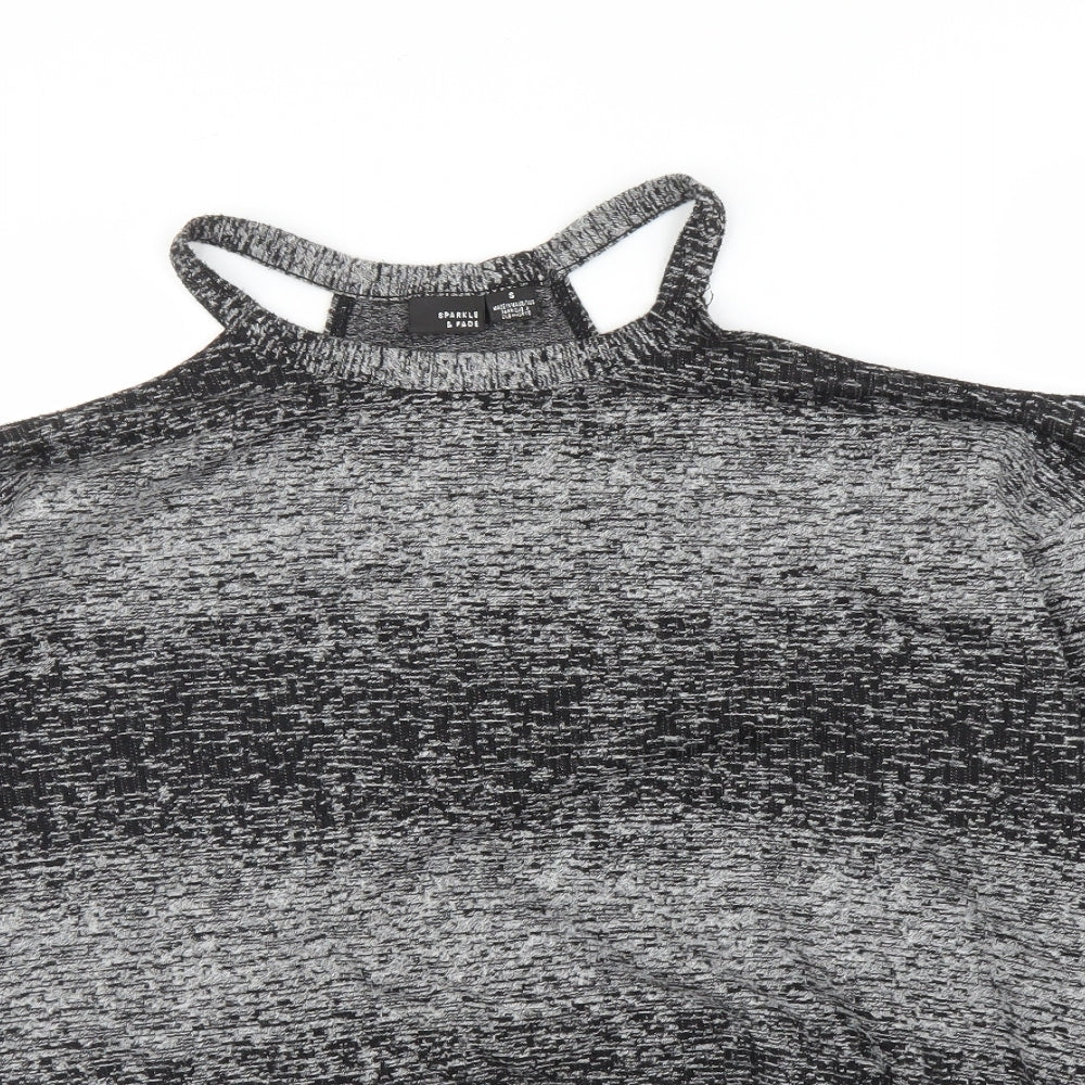 Womens UK Size S Sparkle & Fade Grey Pullover Jumper