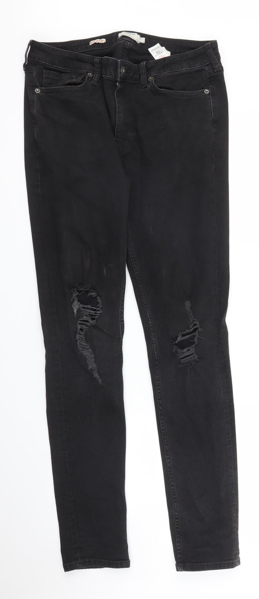Mens UK Size 30 in Topman Regular Fit Skinny Black Jeans