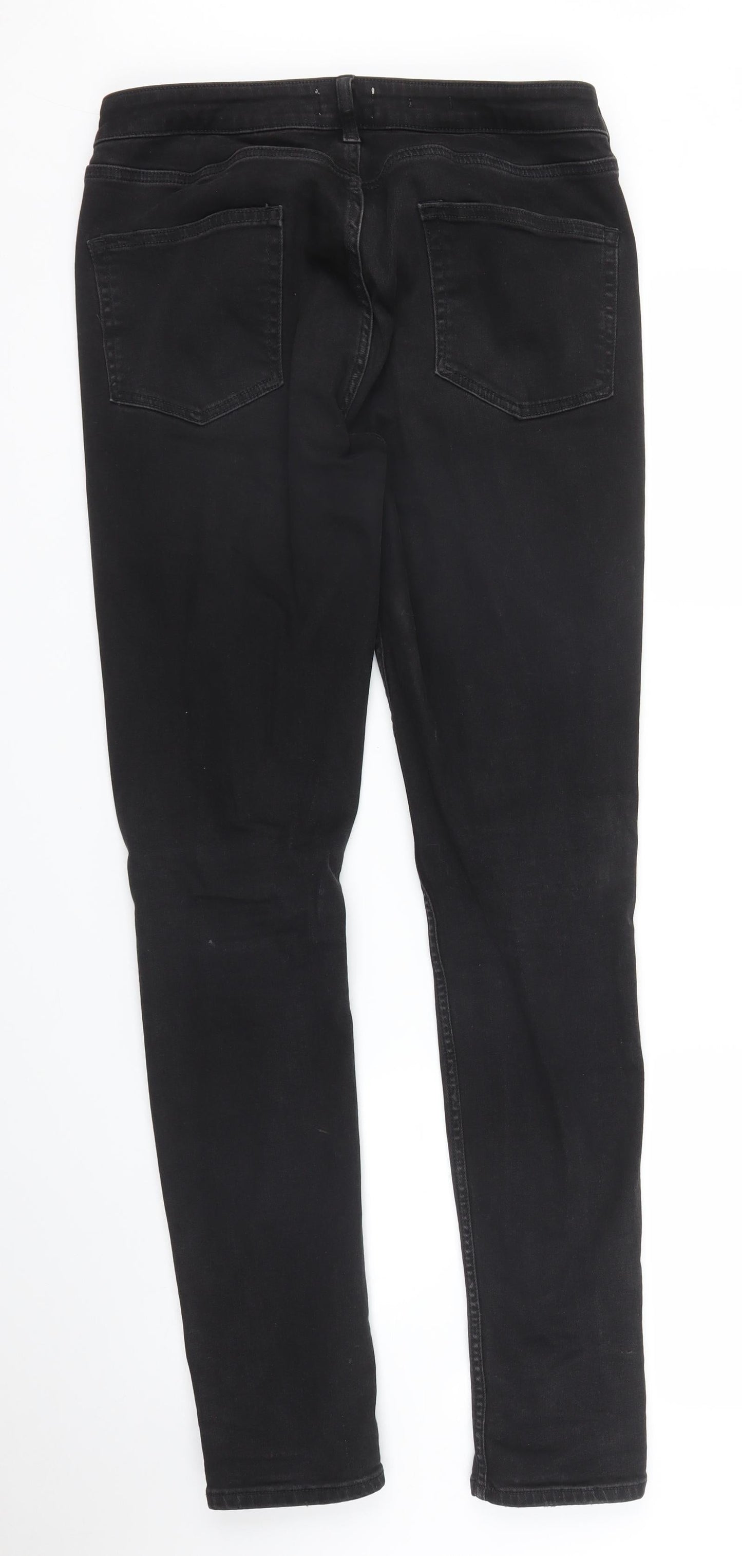 Mens UK Size 30 in Topman Regular Fit Skinny Black Jeans