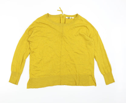 El Corte Inglés Womens Yellow  Knit Pullover Jumper Size 12