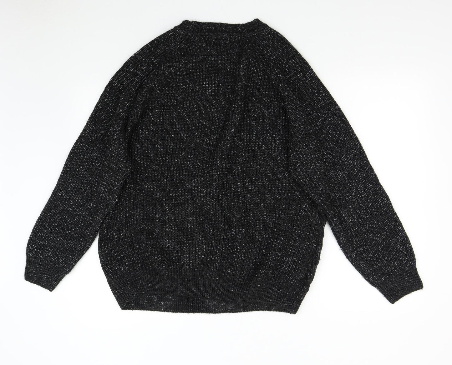 Primark Mens Black  Knit Pullover Jumper Size 2XL