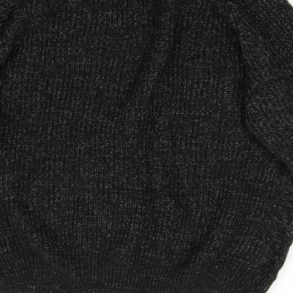 Primark Mens Black  Knit Pullover Jumper Size 2XL