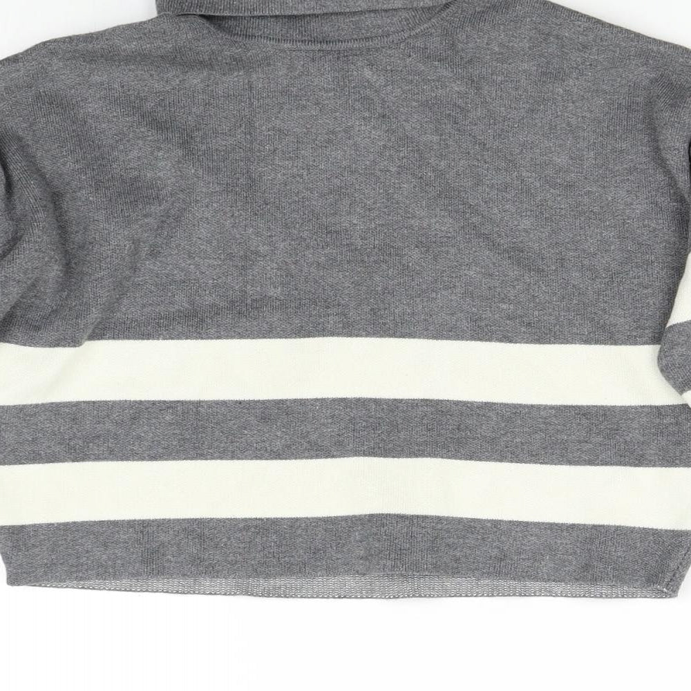 New Look 915 Girls Grey Striped  Pullover Sweatshirt Size 10-11 Years