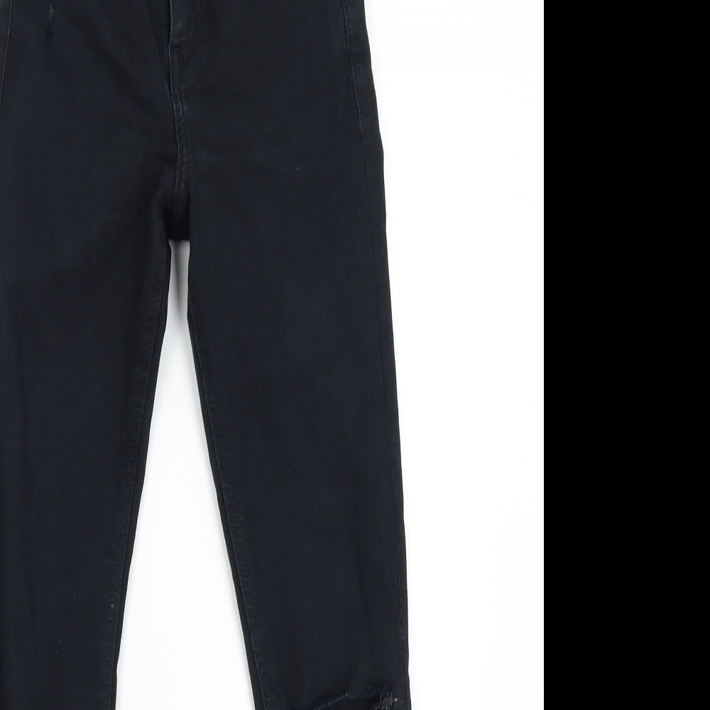 Topshop Womens Black  Denim Skinny Jeans Size 25 L26 in