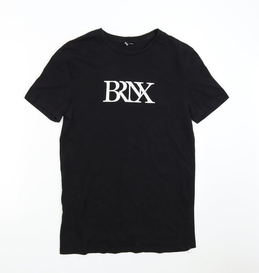 Womens UK Size L ASOS Black Basic T-Shirt