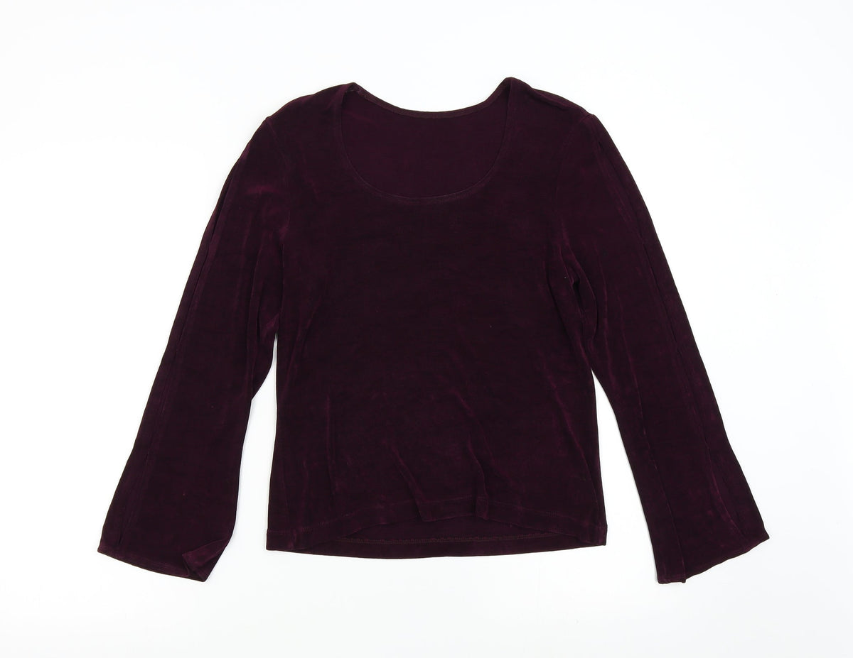 Front view of WEEKENDERS women’s red jumper, size S