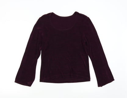 Front view of WEEKENDERS women’s red jumper, size S