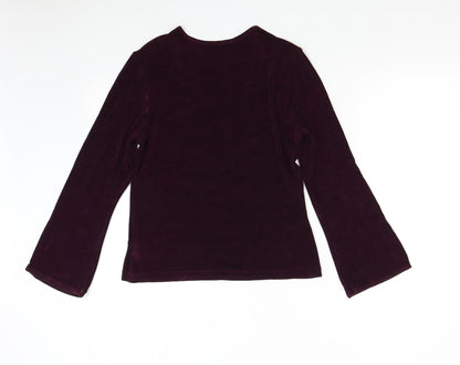 Back view of WEEKENDERS women’s red jumper, size S