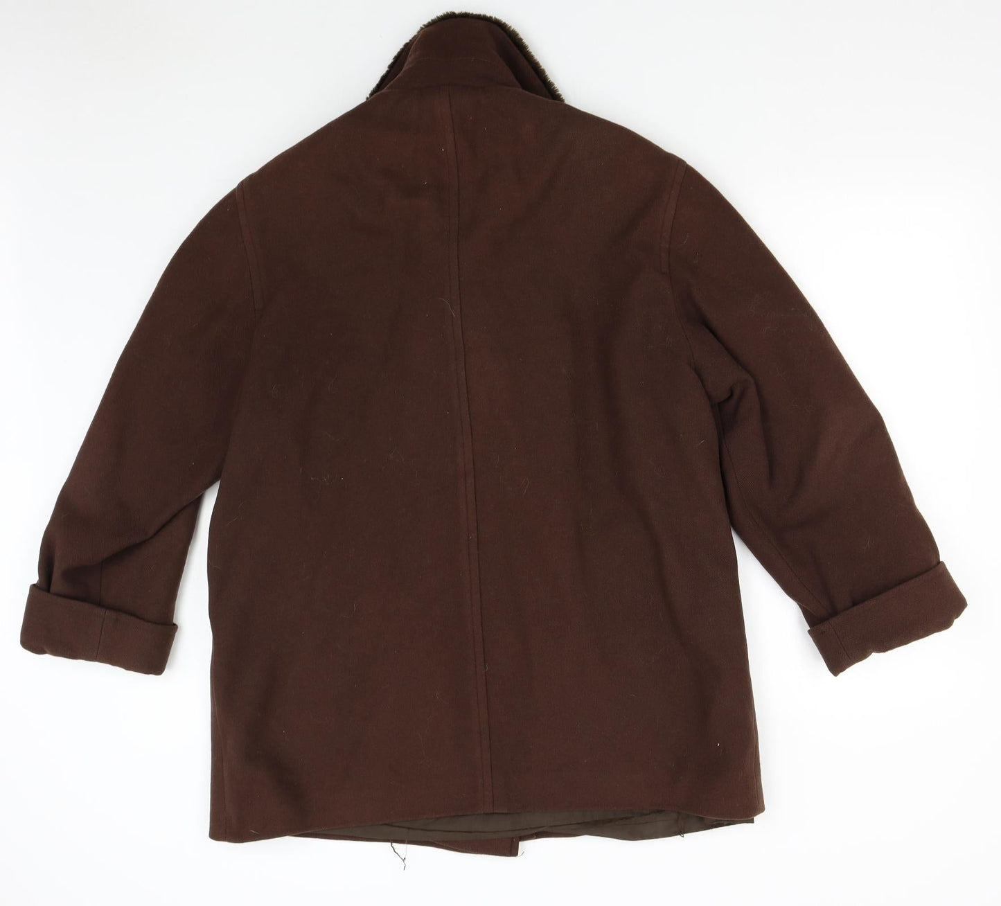 C&A Womens Brown   Overcoat Coat Size 14