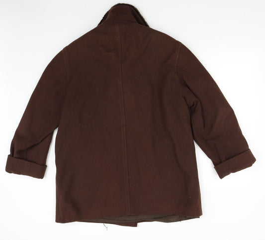 C&A Womens Brown   Overcoat Coat Size 14