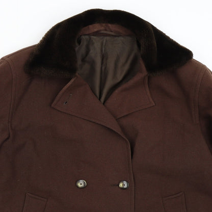 C&A Womens Brown   Overcoat Coat Size 14