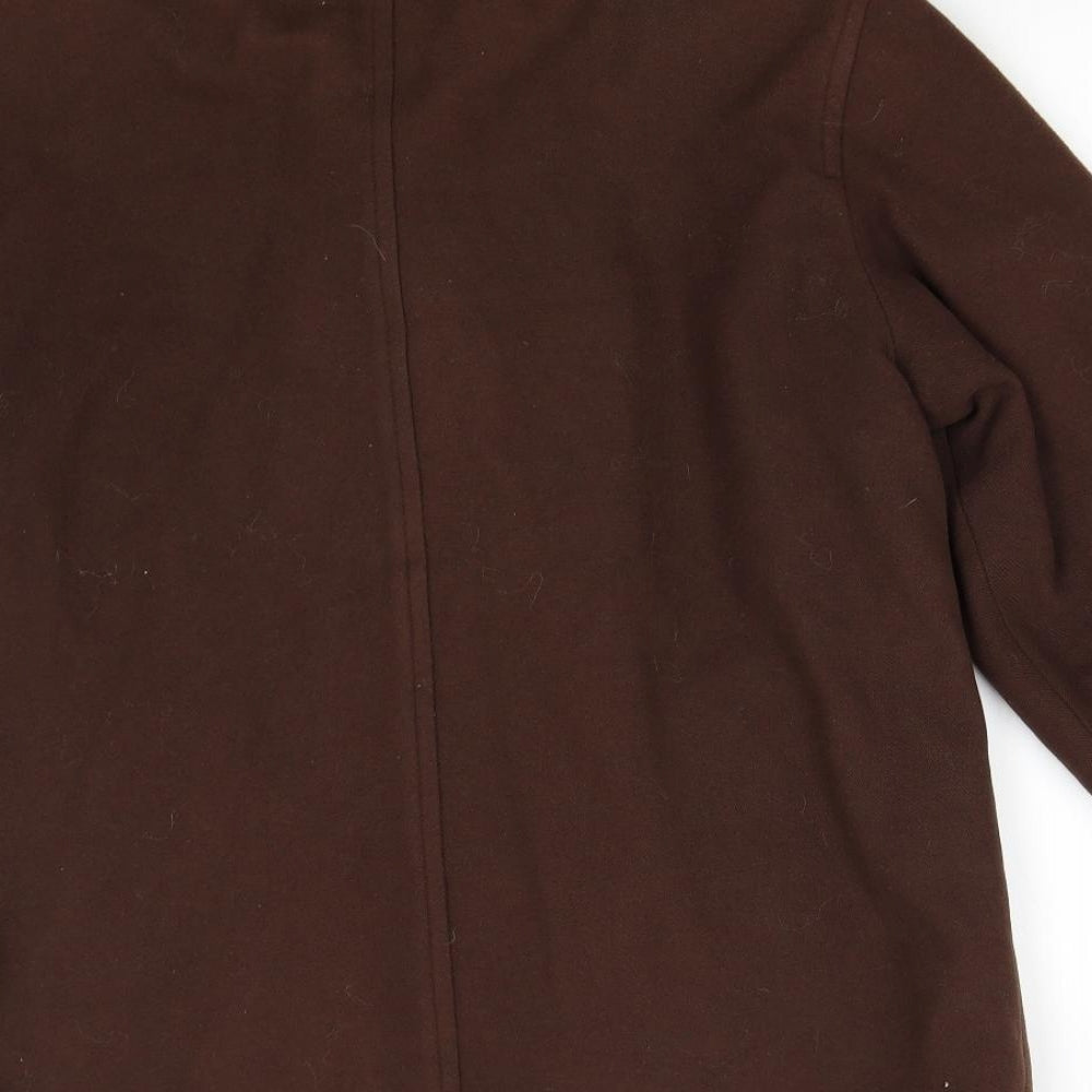 C&A Womens Brown   Overcoat Coat Size 14