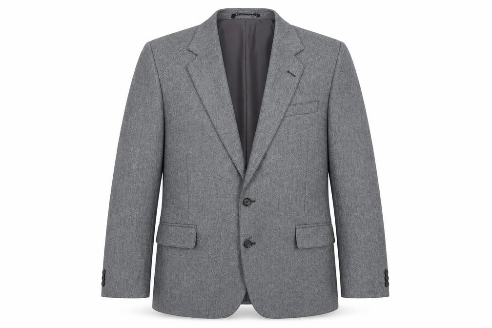 Front view of Harbarry men’s grey jacket suit jacket, size 42
