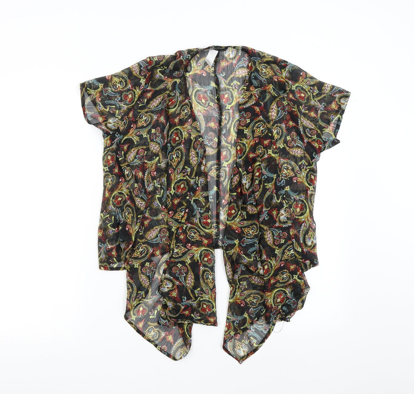 Love Squared Womens Multicoloured Floral Chiffon Basic Blouse Size M
