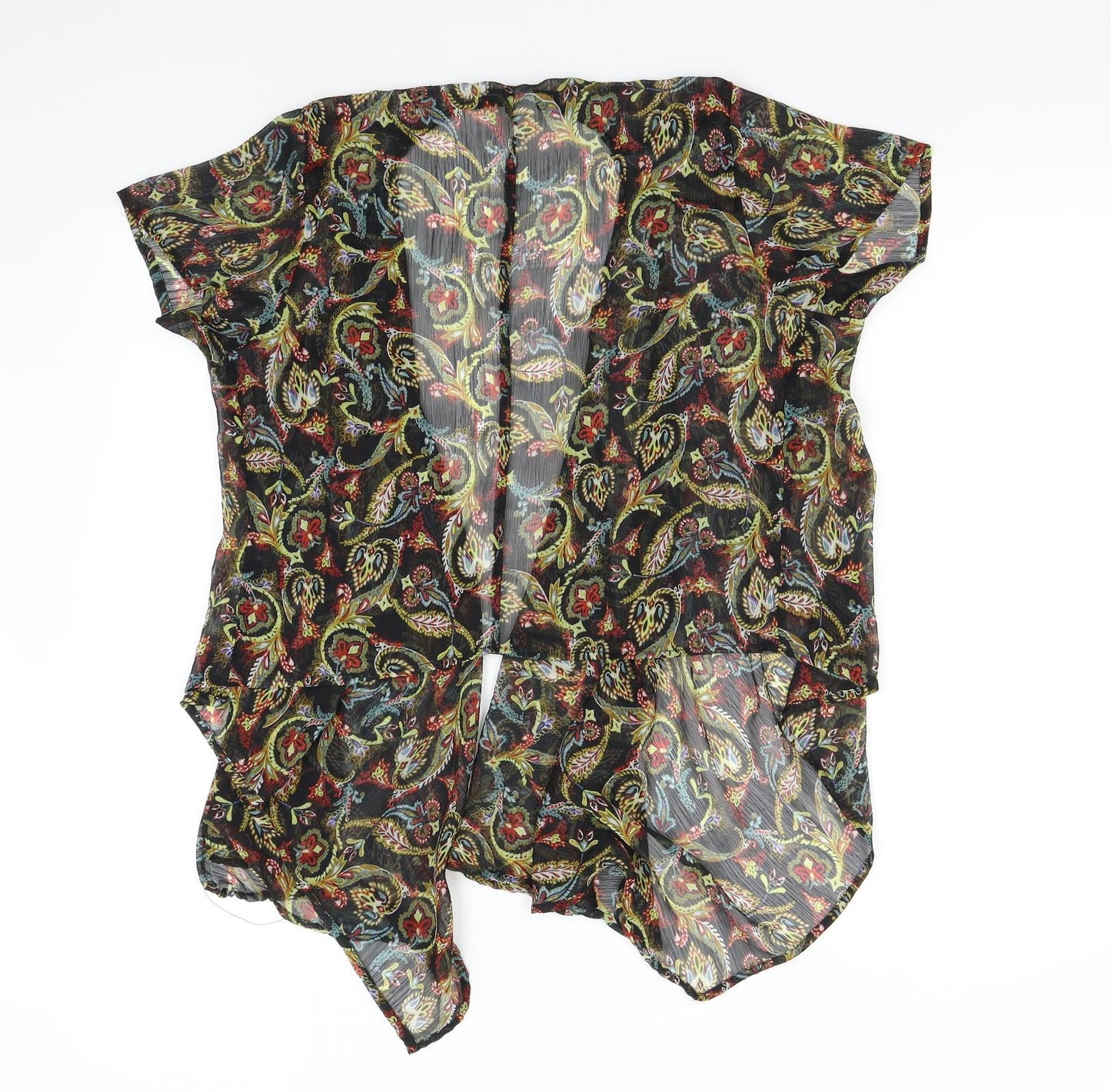 Love Squared Womens Multicoloured Floral Chiffon Basic Blouse Size M