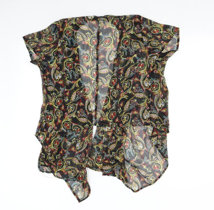 Love Squared Womens Multicoloured Floral Chiffon Basic Blouse Size M