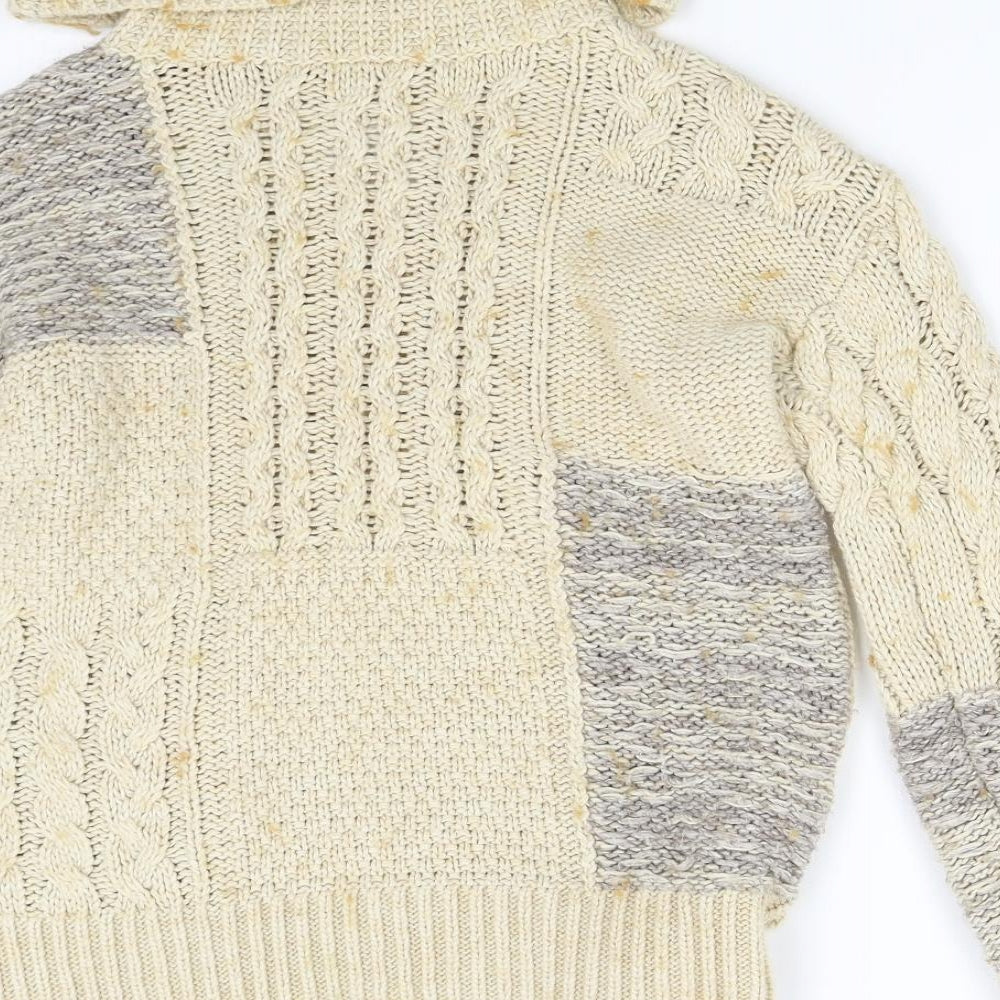 Womens UK Size S Falmer Beige Pullover Jumper