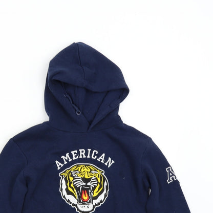 American College Girls Blue   Pullover Hoodie Size 8 Years