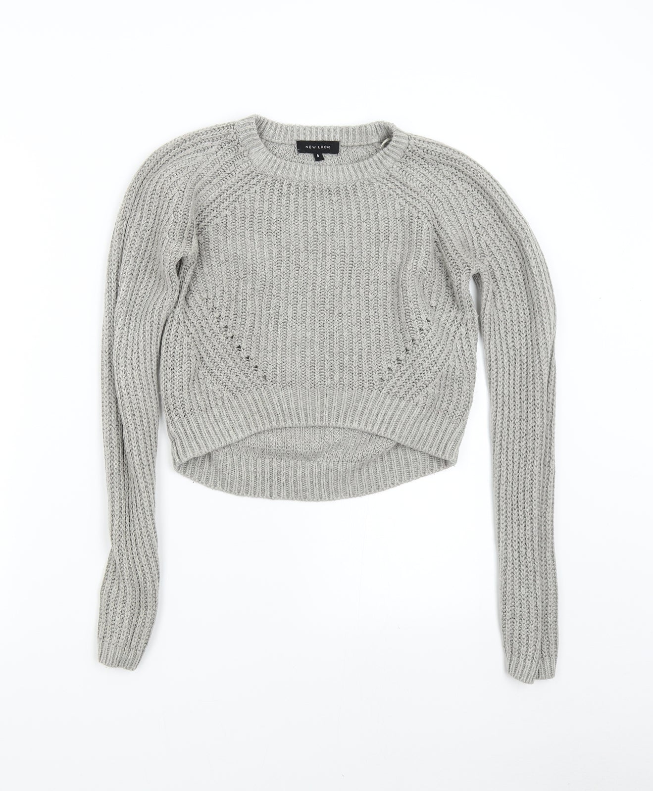 Womens UK Size 6 New Look Grey Pullover Jumper