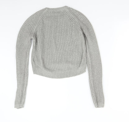 Womens UK Size 6 New Look Grey Pullover Jumper