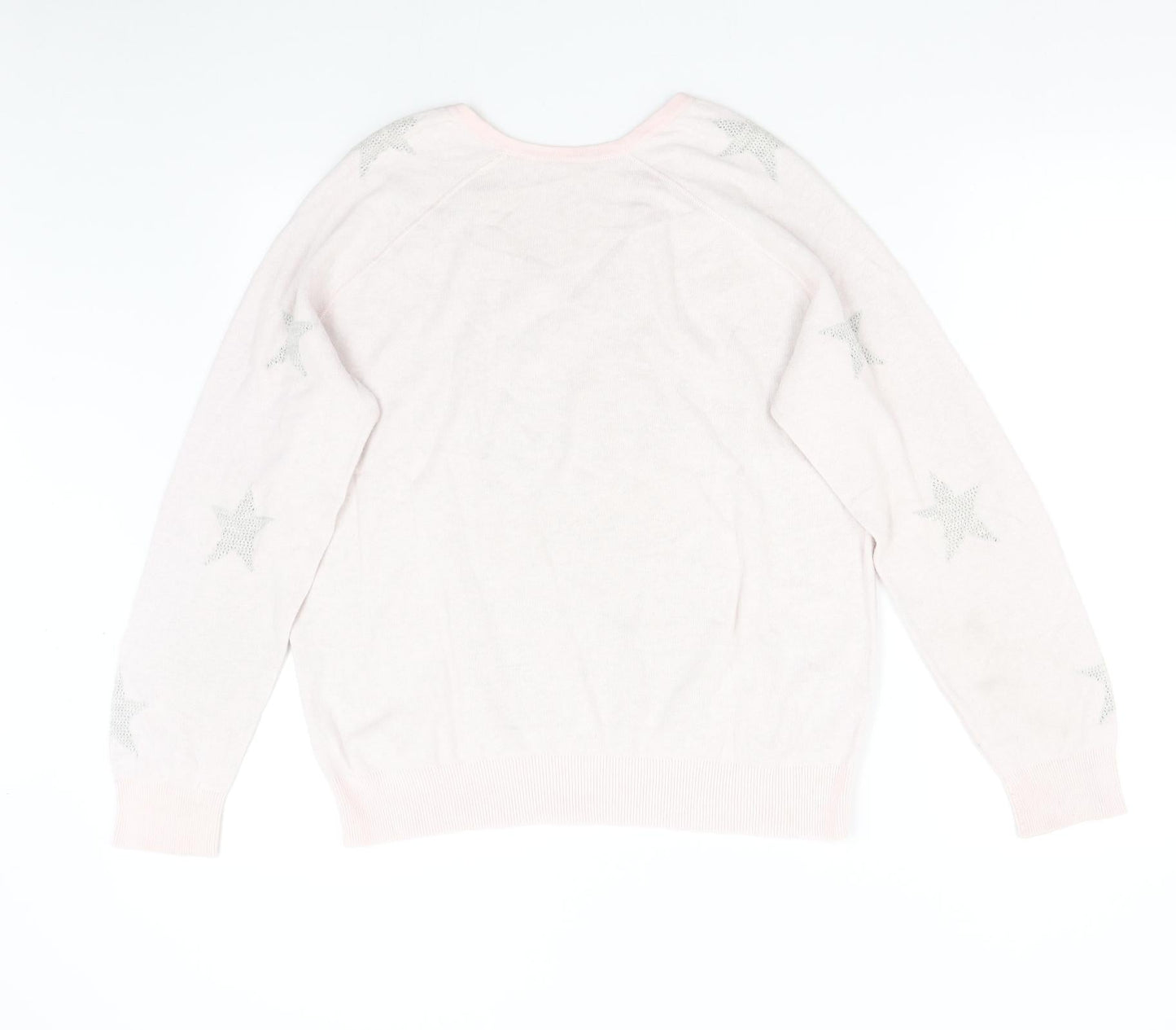 Womens UK Size L Preworn Pink Pullover Jumper