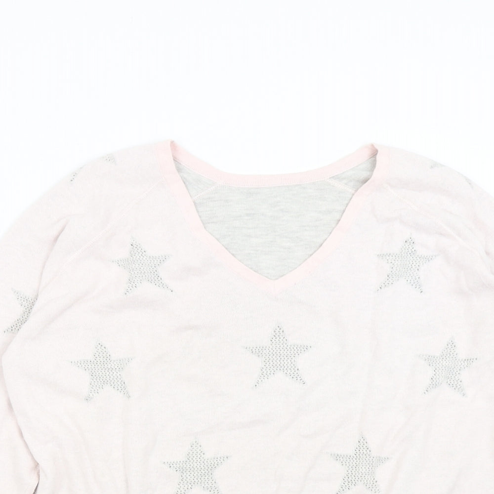 Womens UK Size L Preworn Pink Pullover Jumper