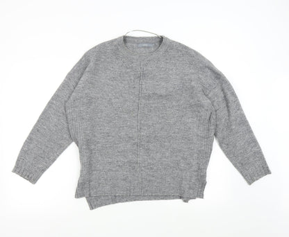 Additional front view of B. Young women’s grey knit jumper, size M
