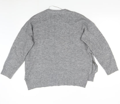 Back view of B. Young women’s grey knit jumper, size M