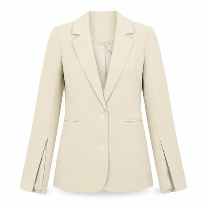 Womens UK Size 10 Preworn Regular Beige Suit Jacket