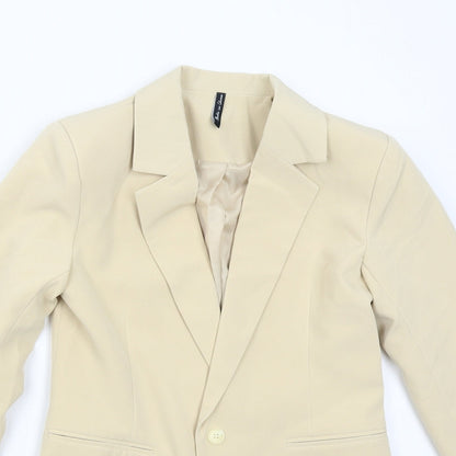 Womens UK Size 10 Preworn Regular Beige Suit Jacket