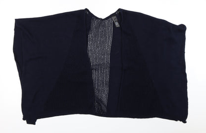 Womens UK Size One Size Marks and Spencer Blue Cape Jumper
