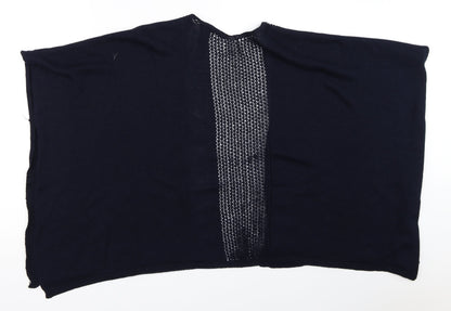 Womens UK Size One Size Marks and Spencer Blue Cape Jumper