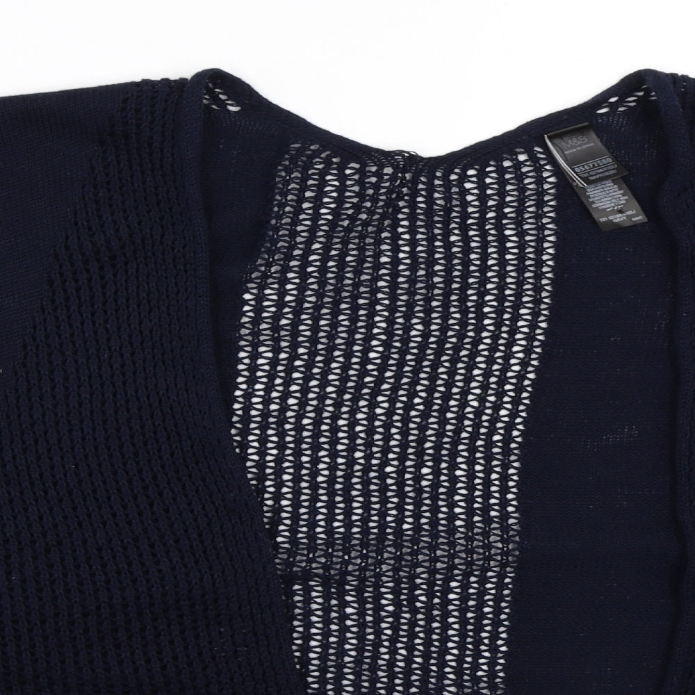 Womens UK Size One Size Marks and Spencer Blue Cape Jumper