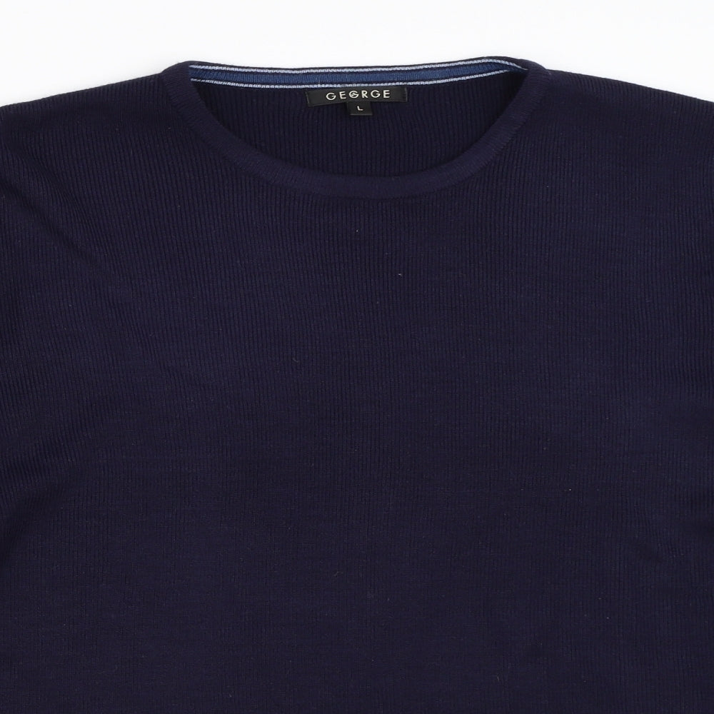 George Mens Blue   Pullover Jumper Size L