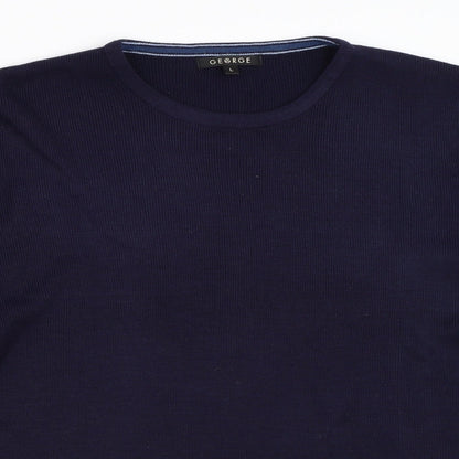 George Mens Blue   Pullover Jumper Size L