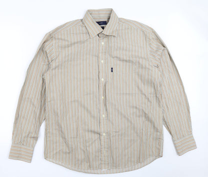 Andre Mens Beige Striped   Button-Up Size L