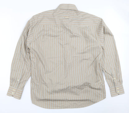 Andre Mens Beige Striped   Button-Up Size L