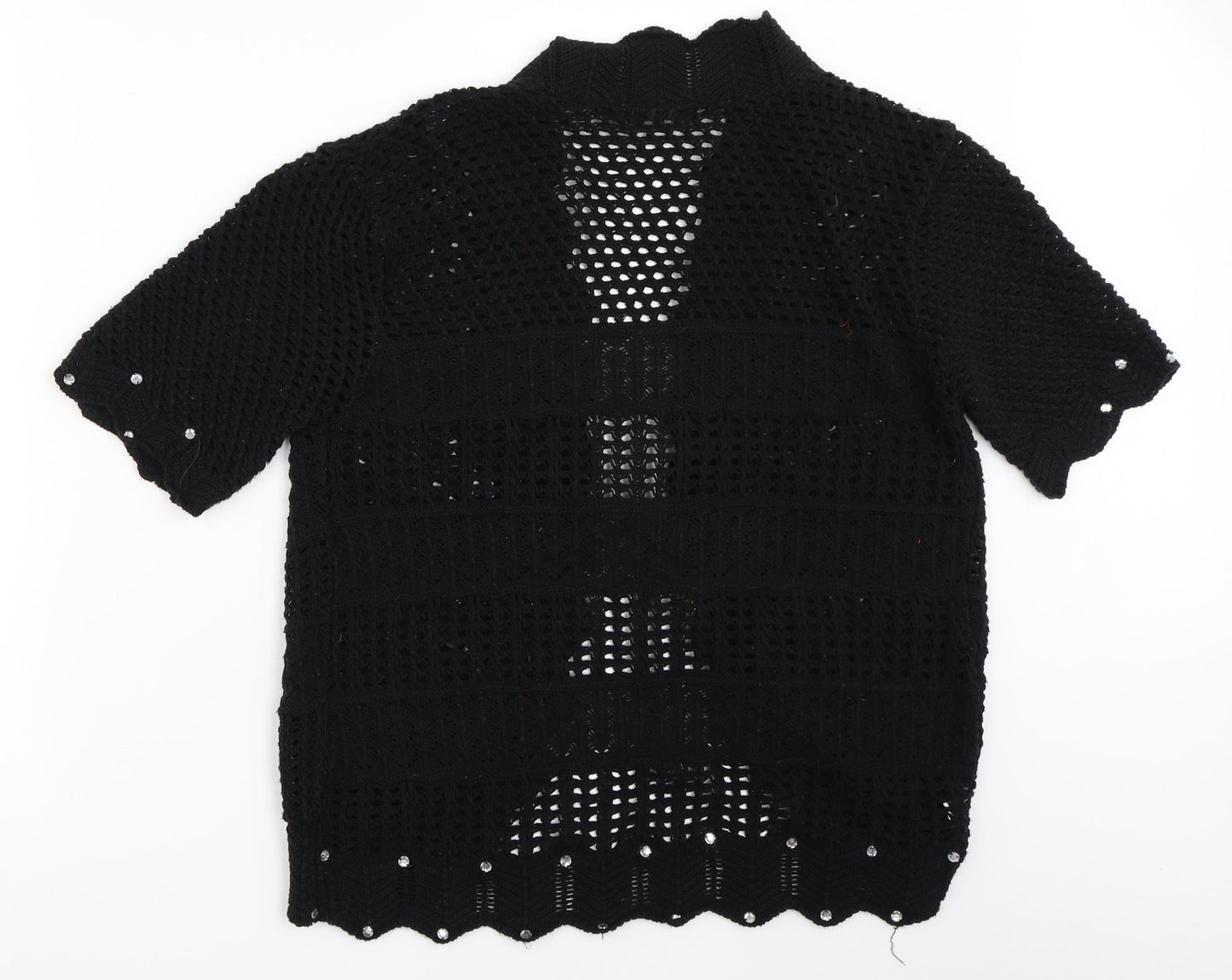Womens UK Size M Whisper Black Cardigan Jumper