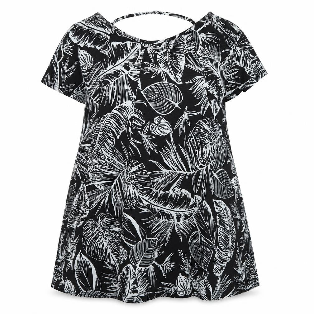 Front view of ASOS women’s black batik mini, size UK 10