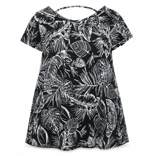 Front view of ASOS women’s black batik mini, size UK 10