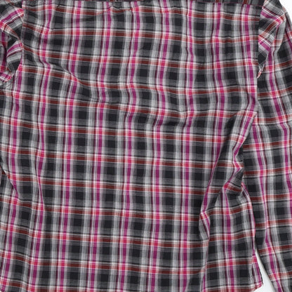 B-Line Mens Black Check   Button-Up Size L