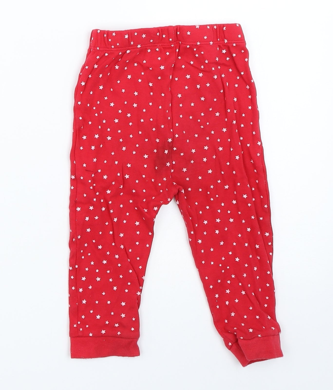 George Girls Red Solid  Capri Pyjama Pants Size 12-18 Months