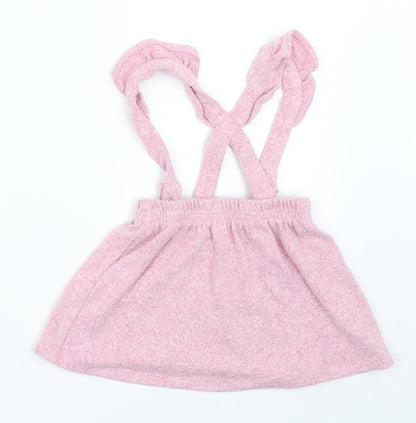 George Girls Pink   Pinafore/Dungaree Dress  Size 12-18 Months
