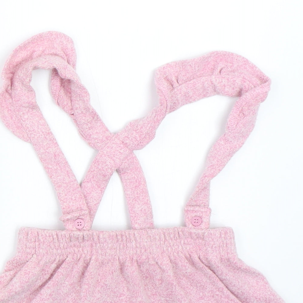 George Girls Pink   Pinafore/Dungaree Dress  Size 12-18 Months