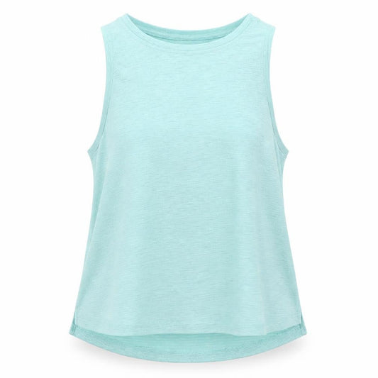 Front view of Preworn women’s blue basic tank, size XS