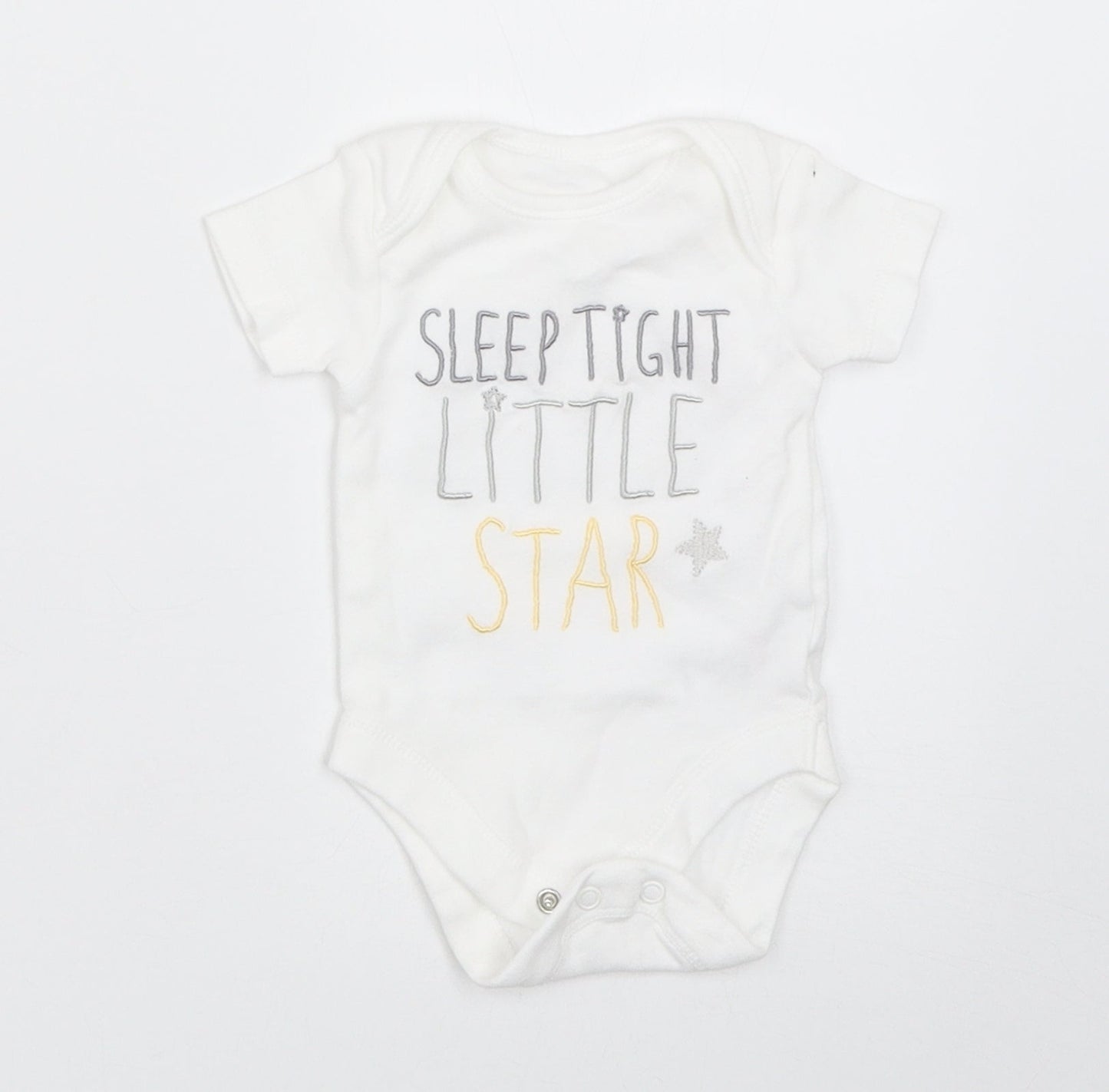 George Baby White   Babygrow One-Piece Size 0-3 Months